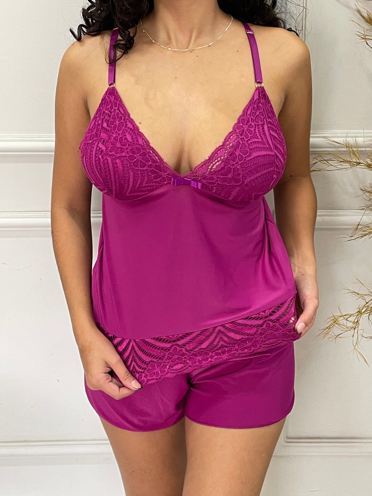 Baby Doll Vênus em Liganete Premium - Fúcsia