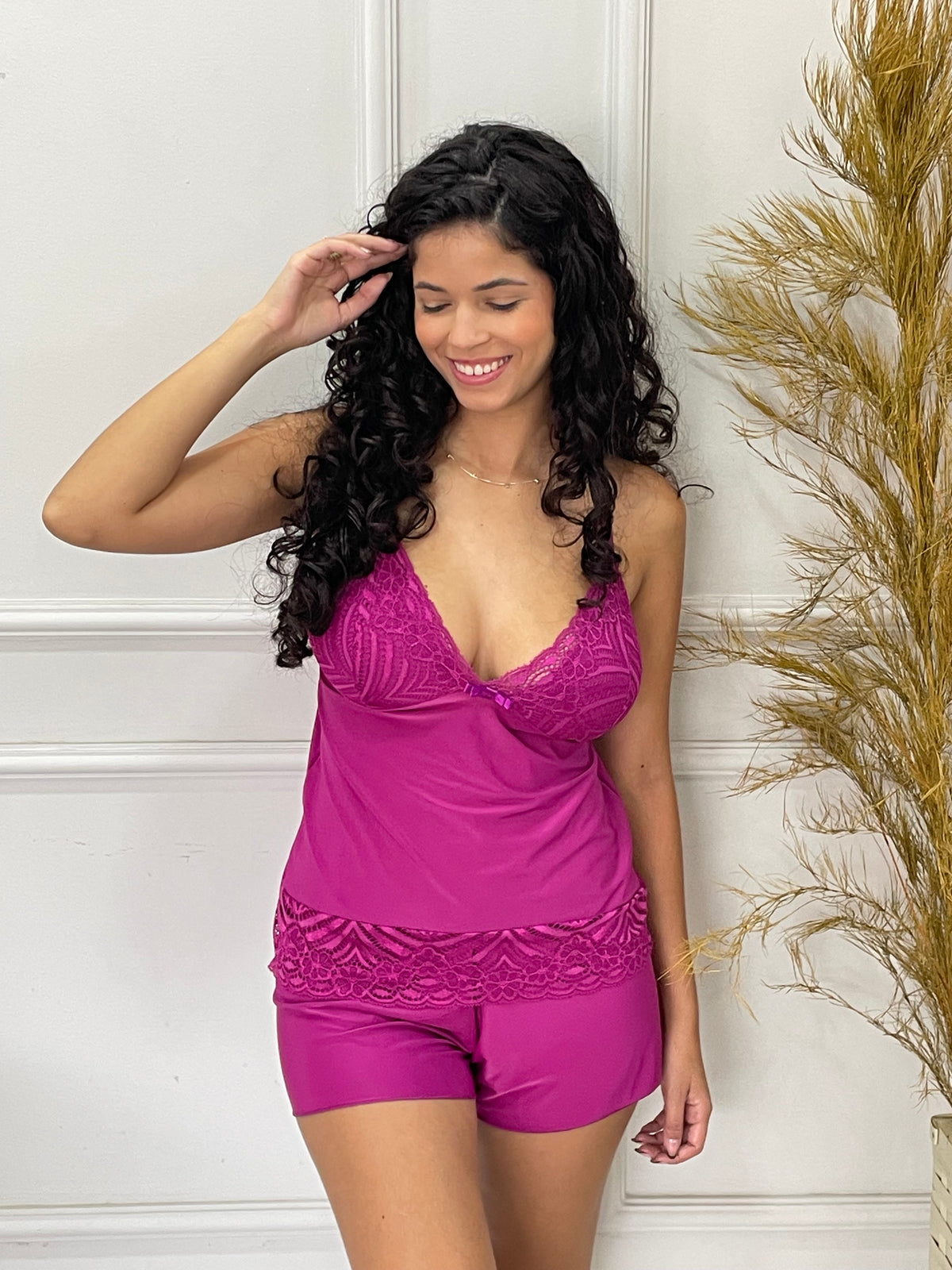 Baby Doll Vênus em Liganete Premium - Fúcsia