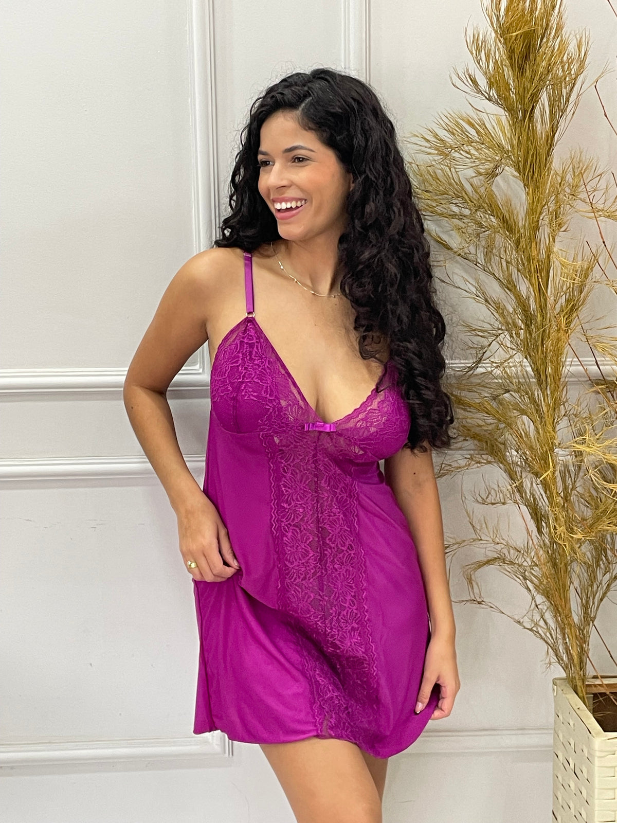 Camisola Ágata em Liganete Premium - Fúcsia